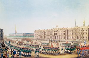 Utsikt over paraden og keiserpalasset i St.Petersburg
